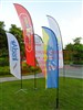 outdoor portable advertising beach flag with carrying bag